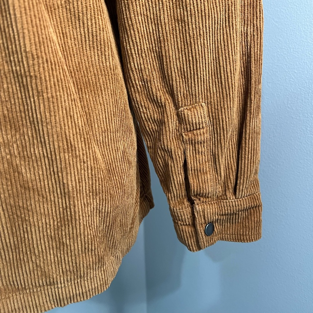No Boundaries Men's S (34-36) Brown Corduroy Snap Button Oversized Shirt Jacket - Picture 6 of 17